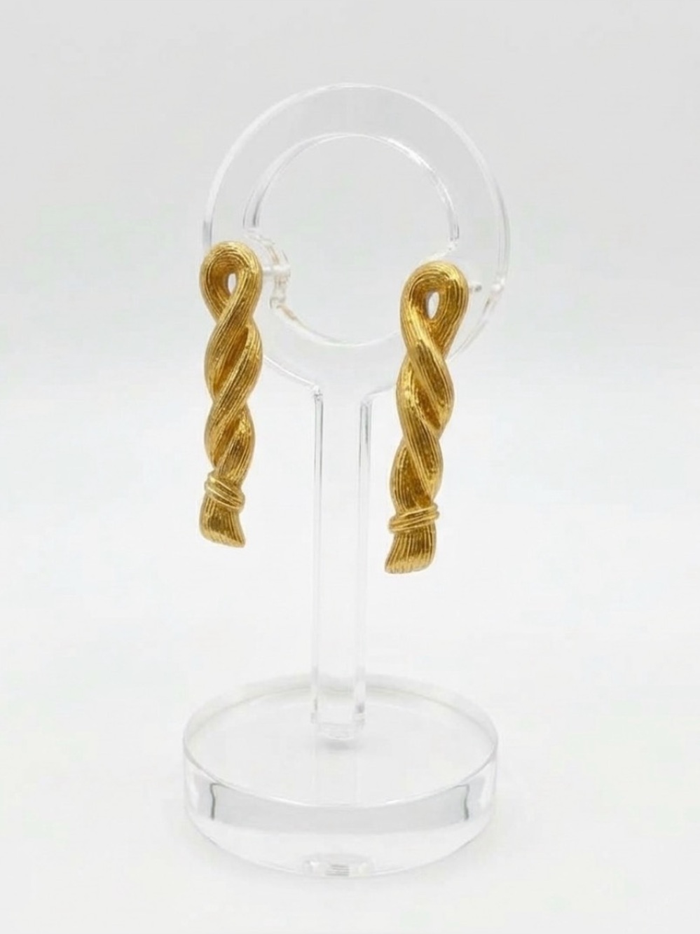 Monet Gold Twisted Post Earrings